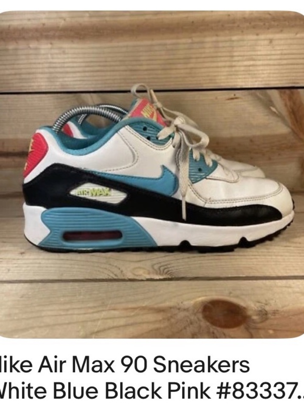 Nike Air Max 90 Sneakers - White Blue Black Pink